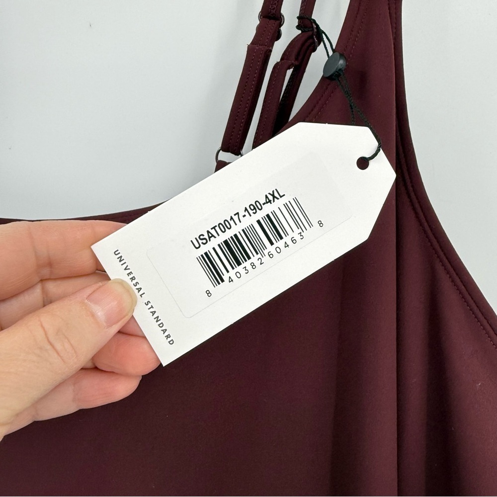 Universal Standard GAME Next-to-Naked Bodysuit in Black Cherry Size 4XL, 38-40 - Picture 9 of 13